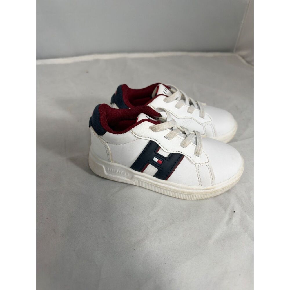 Tommy Hilfiger Ayman Toddler Sneakers, White/Navy/Red, US 6